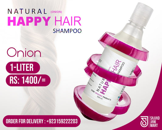 Happy Hair ONION Shampoo With Conditioner For Week Hairs